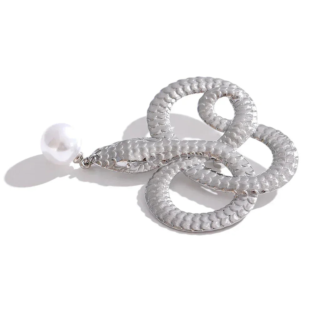 Gilded Snake Drop Pin - TM & CO. JEWELS 