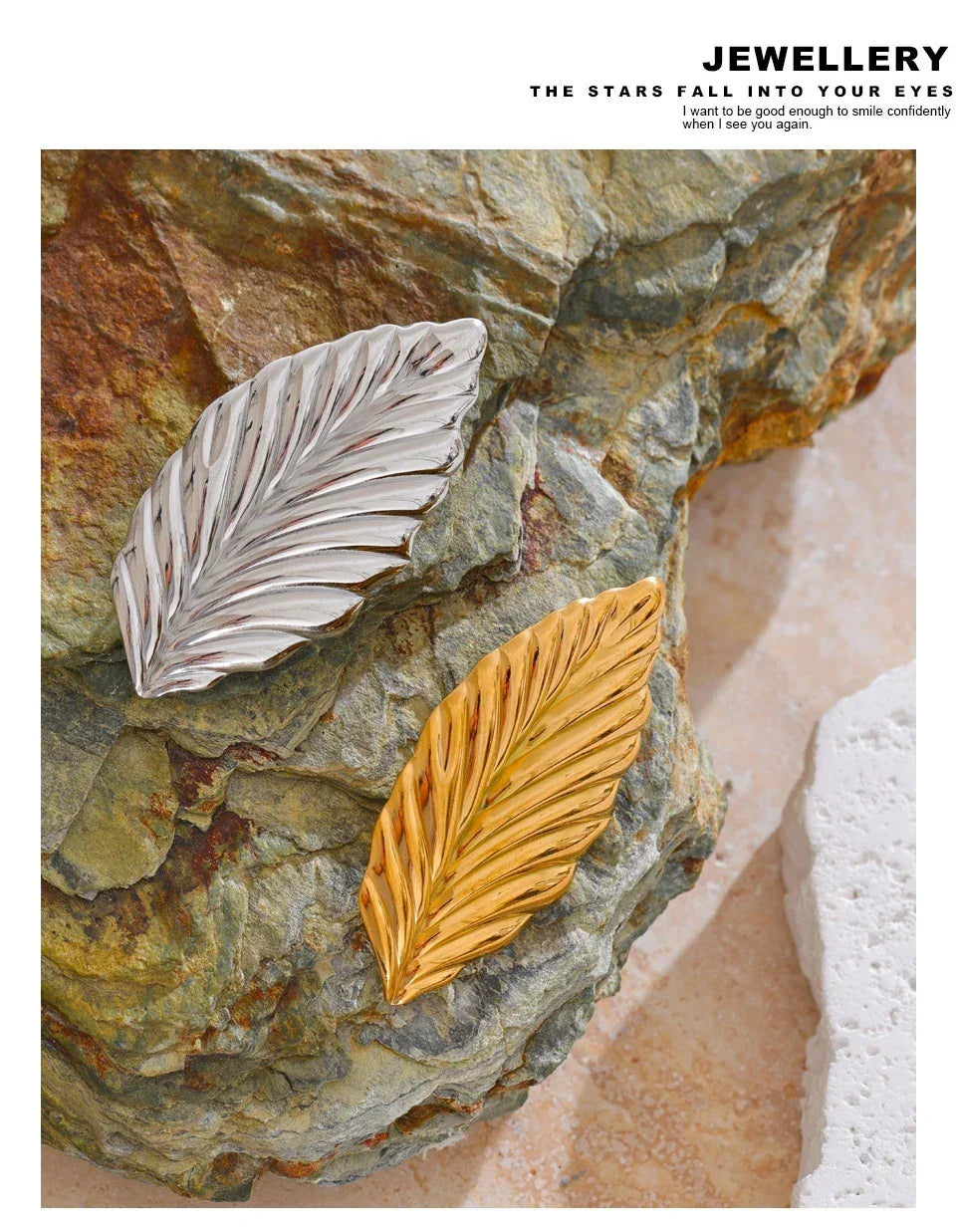 Golden Frond Pin - TM & CO. JEWELS 