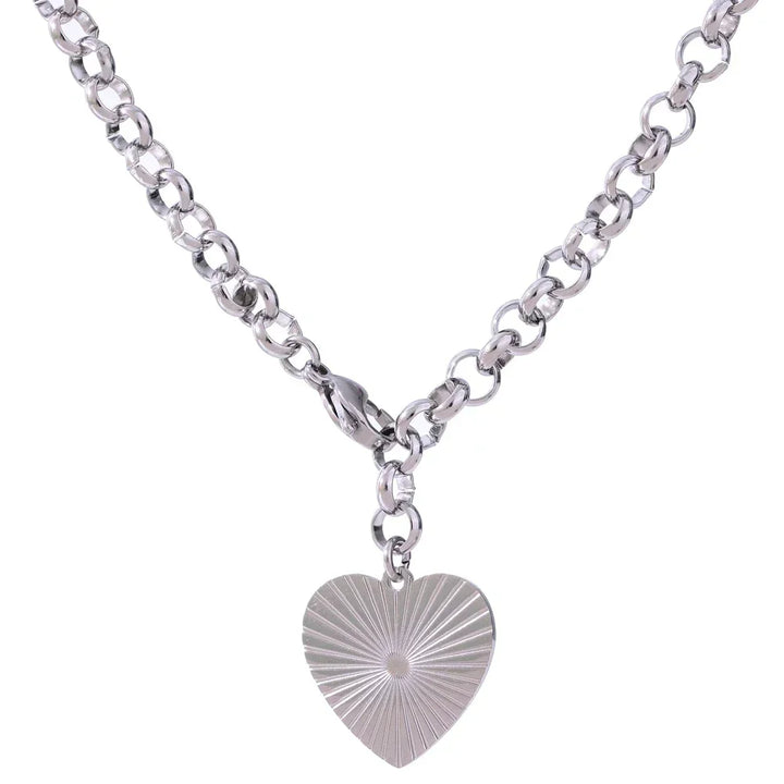 Rose Bloom Heart Necklace - TM & Co. Jewels