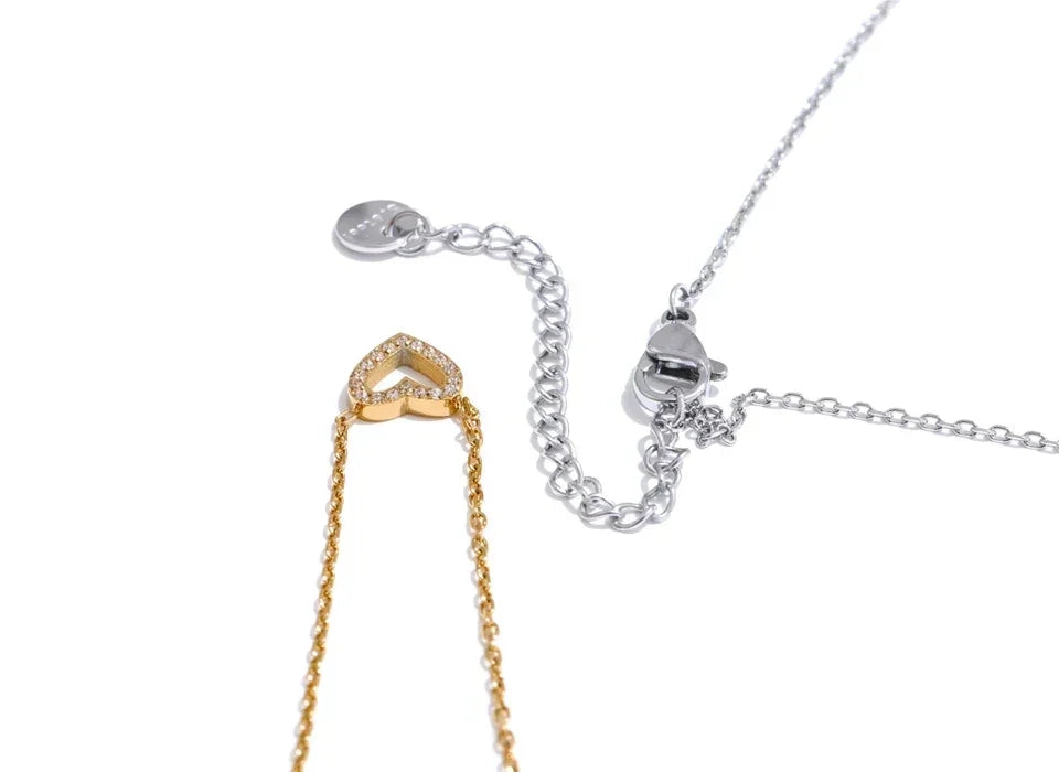 Hollow Heart Necklace - TM & CO. JEWELS 