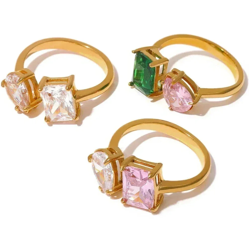 Aqua Aurora Charm Ring - TM & CO. JEWELS 