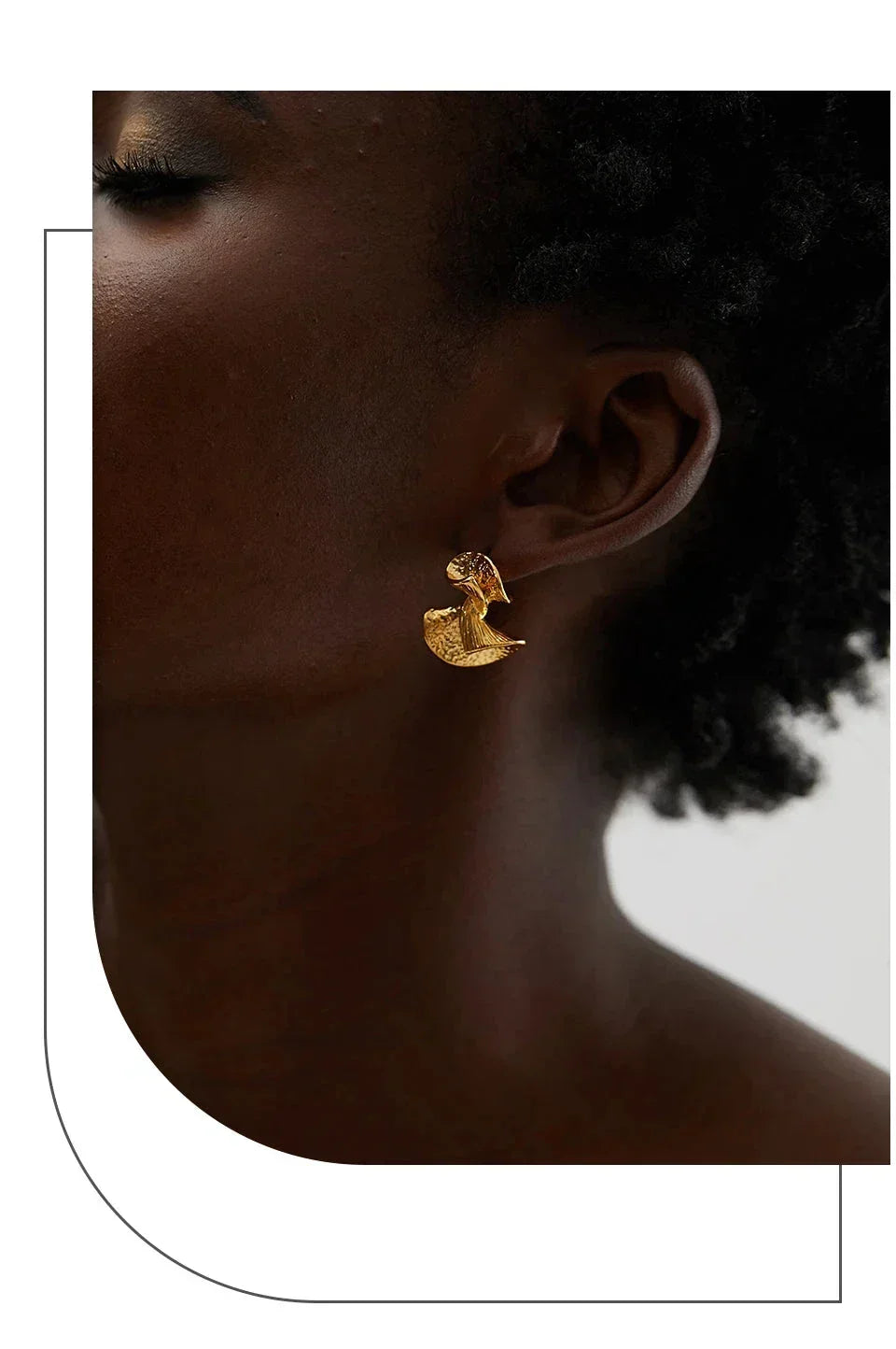 Golden Aura Wave Studs - TM & Co. Jewels