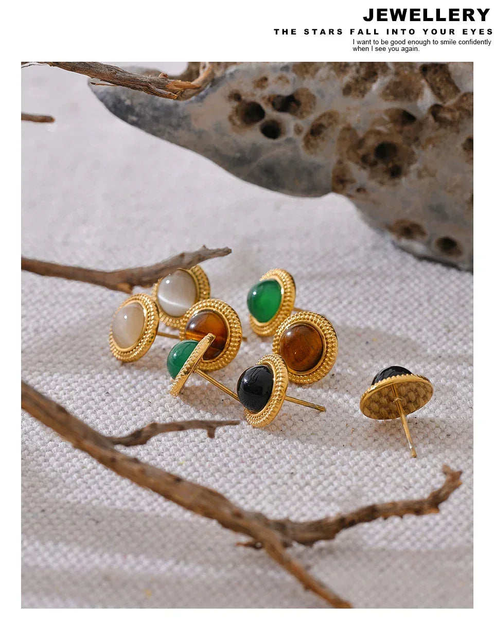 Harmony Stone Studs - TM & Co. Jewels