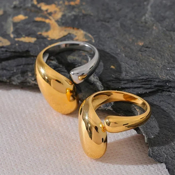 Myrrhine Stylish Gold Metal Ring - TM & Co. Jewels