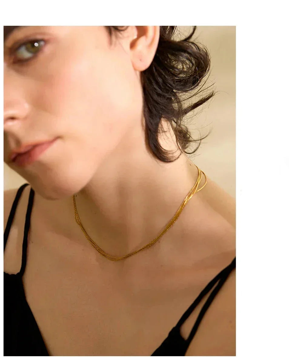Golden Cascade Choker - TM & CO. JEWELS 