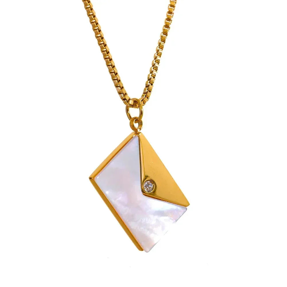 Shell Envelope Sophistique Necklace - TM & CO. JEWELS 