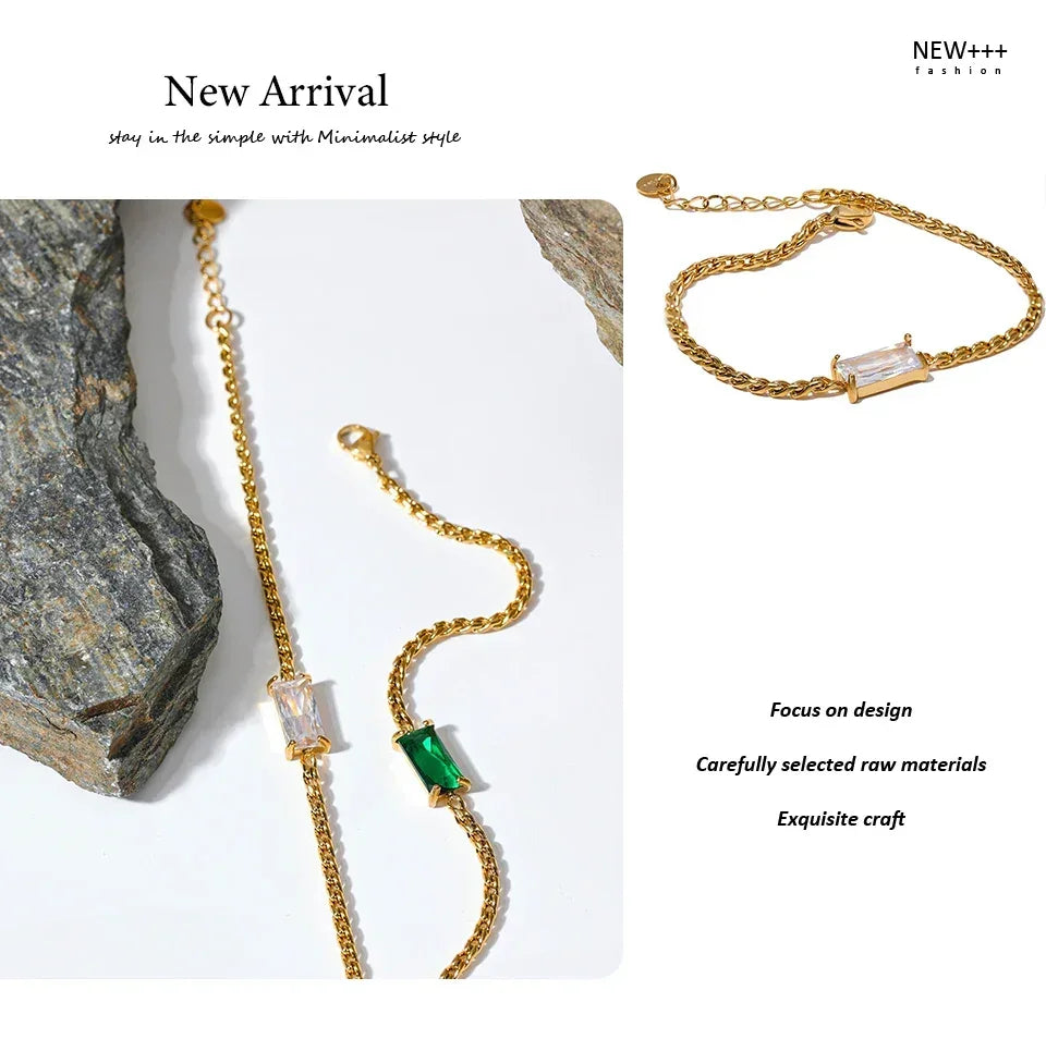 Luxe Cubic Zirconia Gold Bracelet - TM & Co. Jewels