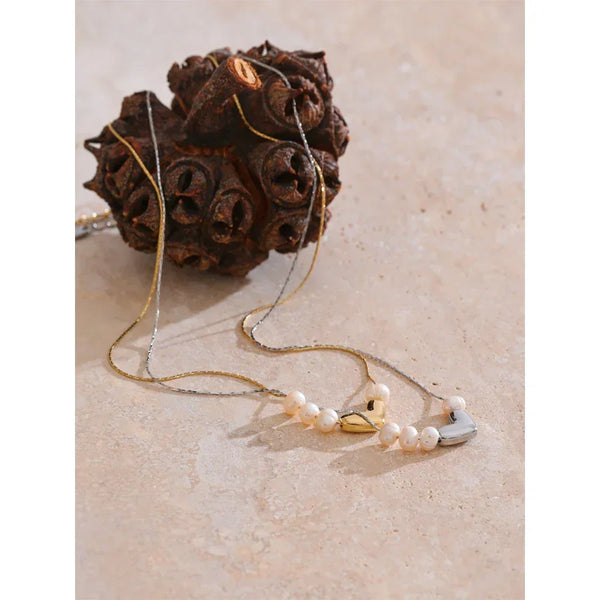 Adore Pearl Heart Pendant - TM & CO. JEWELS 