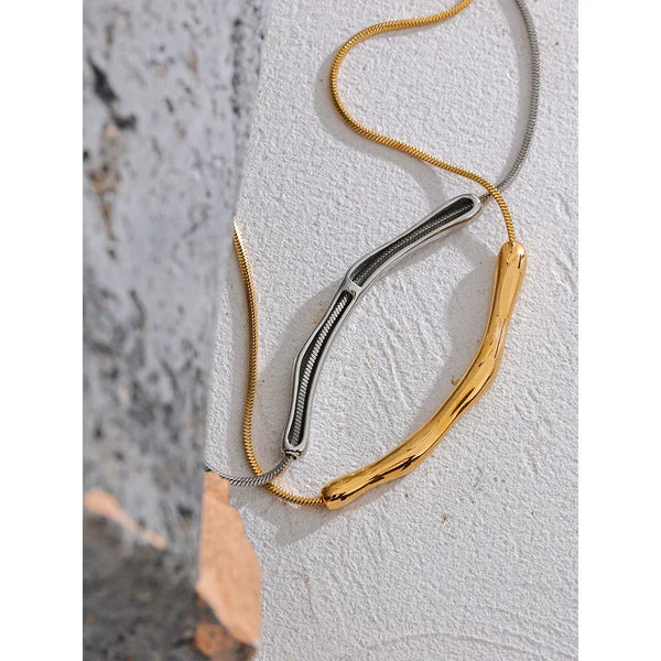 Golden Flow Necklace - TM & CO. JEWELS 