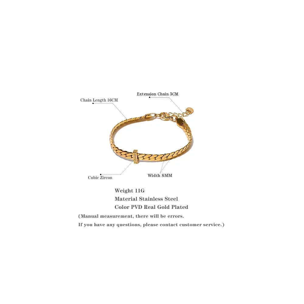 Aqua Luxe Waterproof Cuban Bangle - TM & CO. JEWELS 