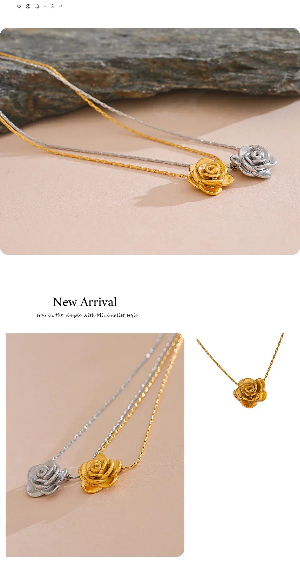 Floral Radiance Necklace - TM & CO. JEWELS 