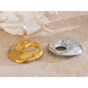 Hammered Circle Pin - TM & CO. JEWELS 