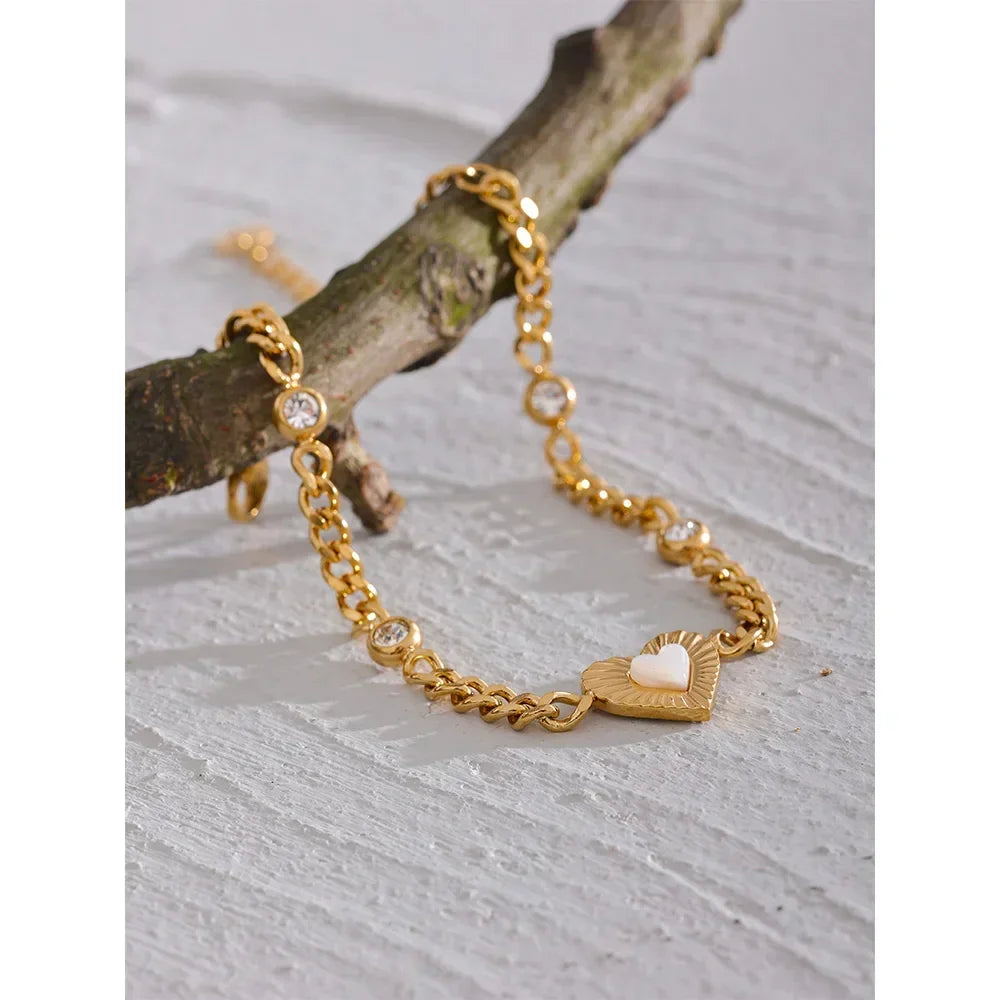 Mermaid Luxe CZ Shell Bracelet - TM & Co. Jewels