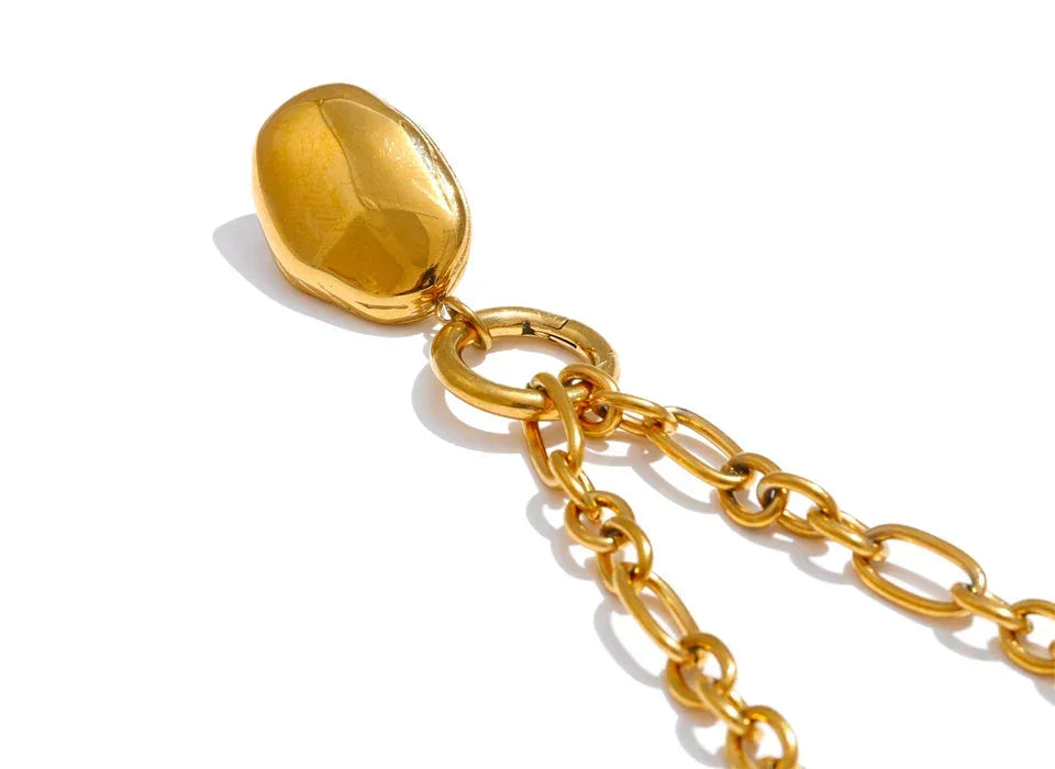 Baroque Gold Lariat - TM & CO. JEWELS 