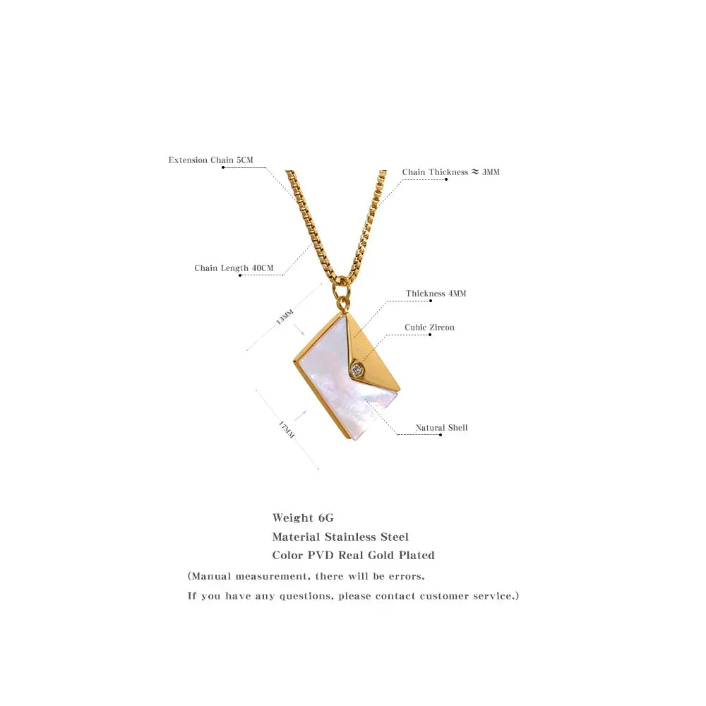 Shell Envelope Sophistique Necklace - TM & CO. JEWELS 