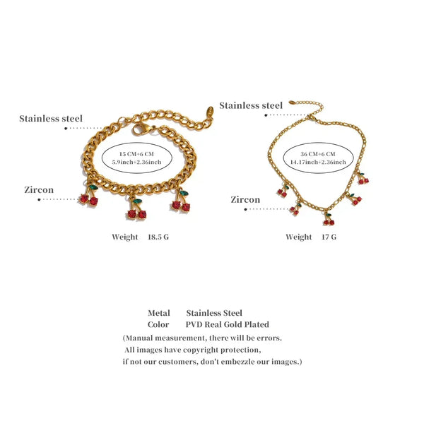 Blushing Cherry Set - TM & CO. JEWELS 