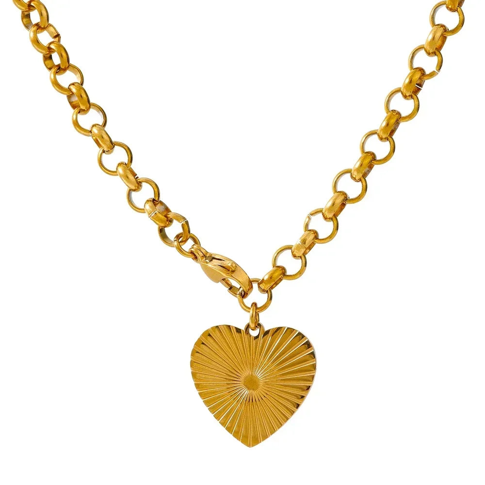 Rose Bloom Heart Necklace - TM & Co. Jewels