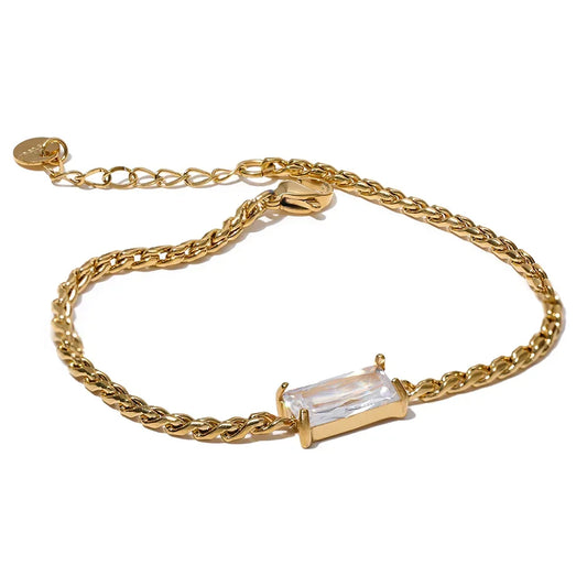 Luxe Cubic Zirconia Gold Bracelet - TM & Co. Jewels