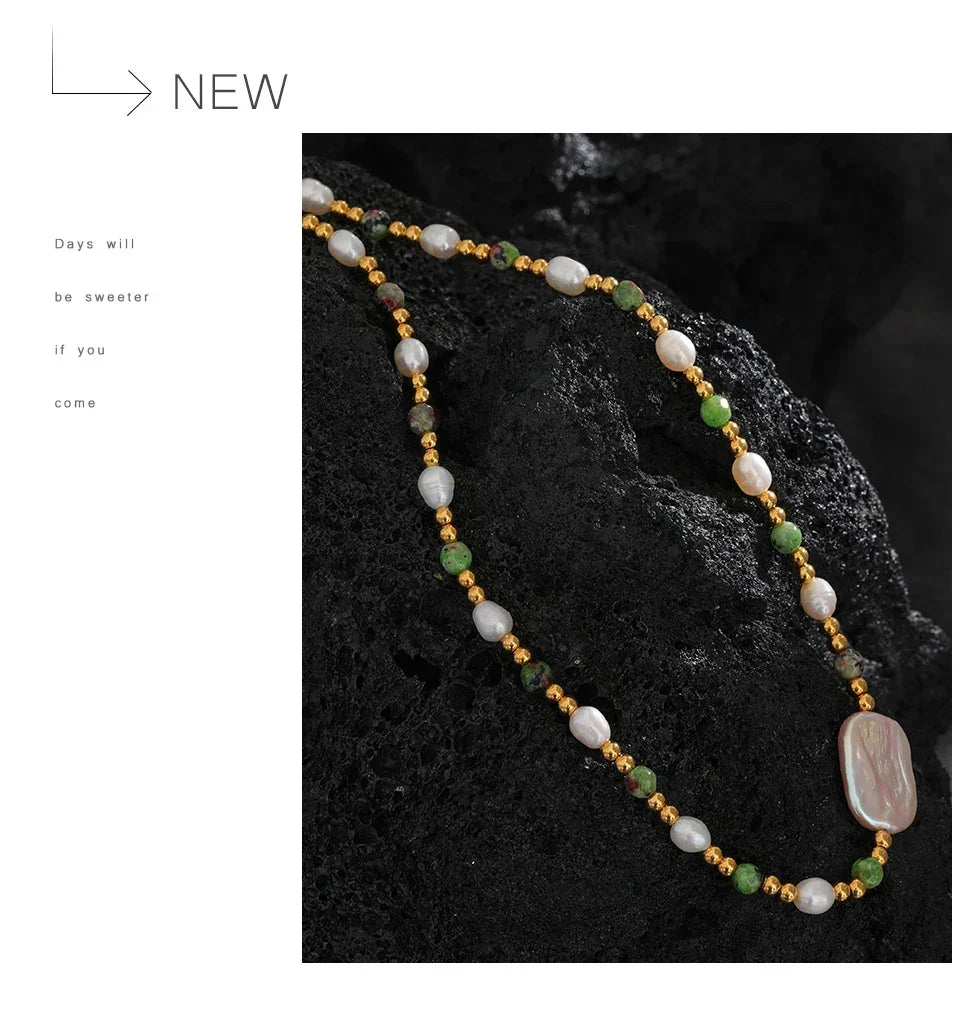 Terra Pearl Necklace - TM & CO. JEWELS 
