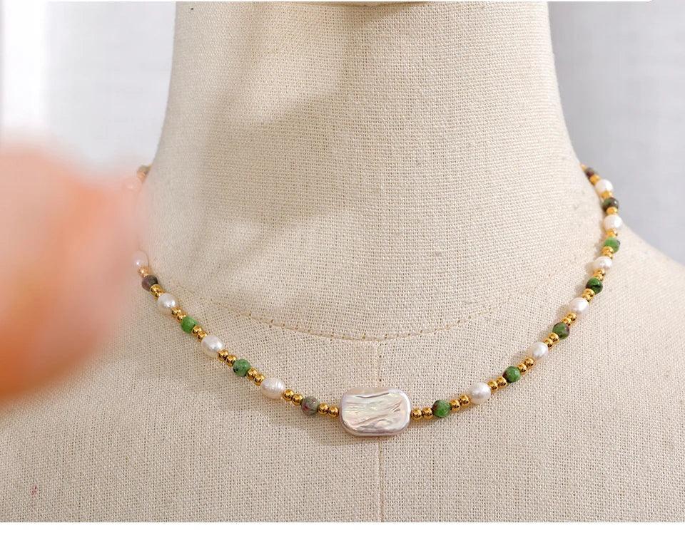 Terra Pearl Necklace - TM & CO. JEWELS 