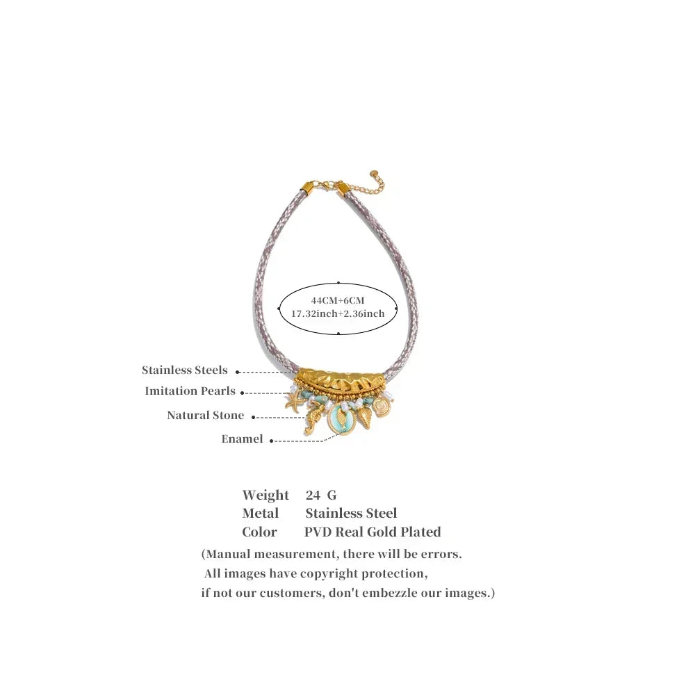 Seashell Serenity Necklace - TM & CO. JEWELS 