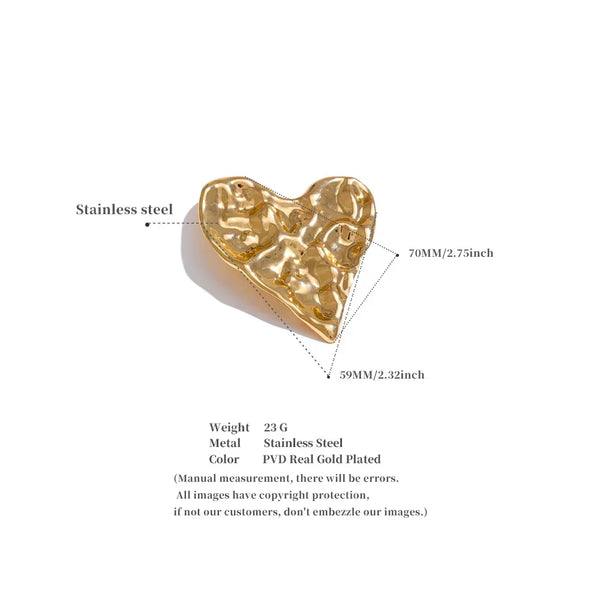 Textured Love Pin - TM & CO. JEWELS 