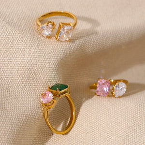 Aquamariner Aurora-Charm-Ring