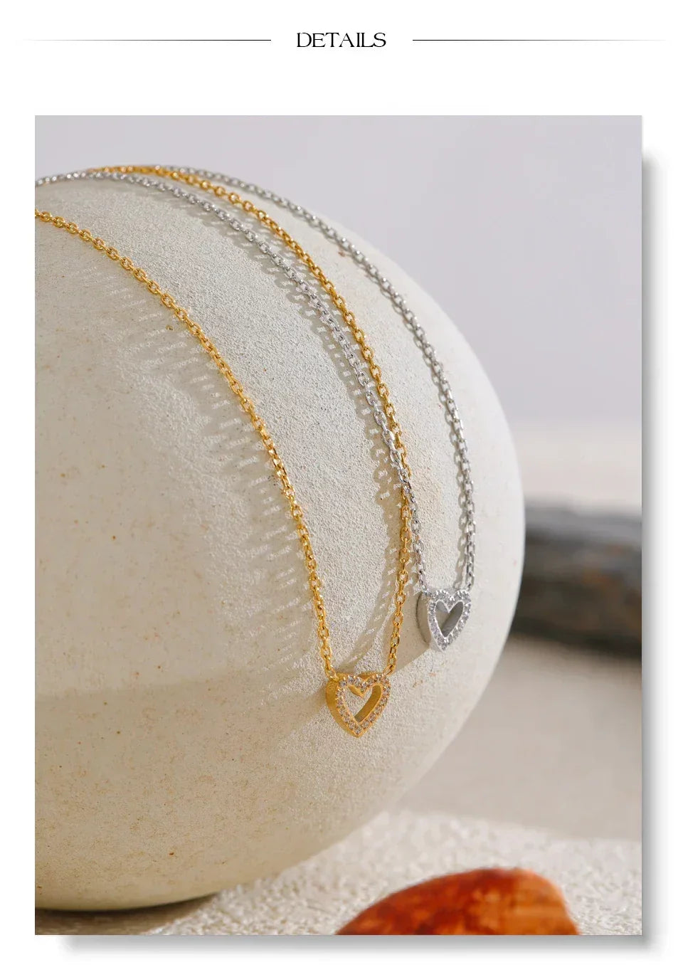 Hollow Heart Necklace - TM & CO. JEWELS 