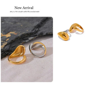 Myrrhine Stylish Gold Metal Ring - TM & Co. Jewels