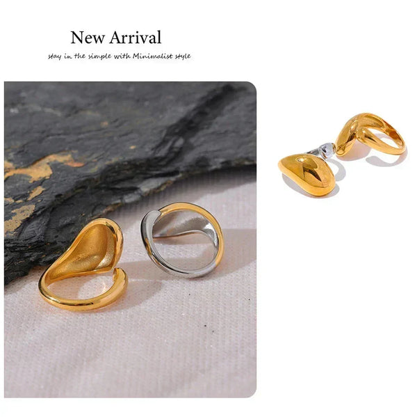 Myrrhine Stylish Gold Metal Ring - TM & Co. Jewels