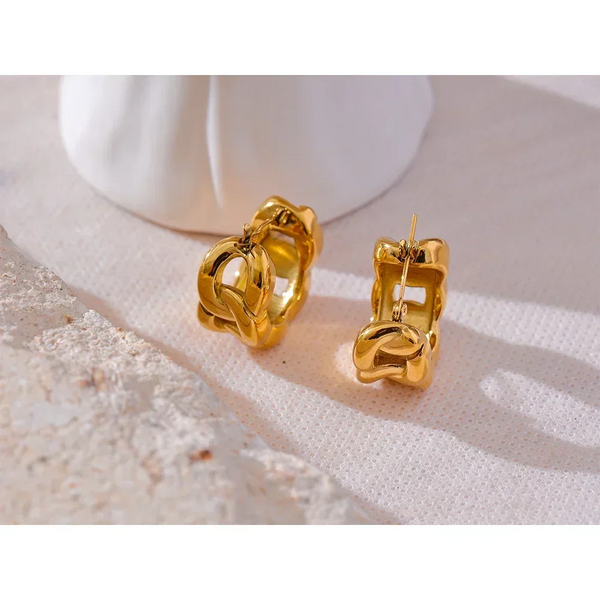 Charm Cast Geo Texture Hoop Jewelry - TM & Co. Jewels