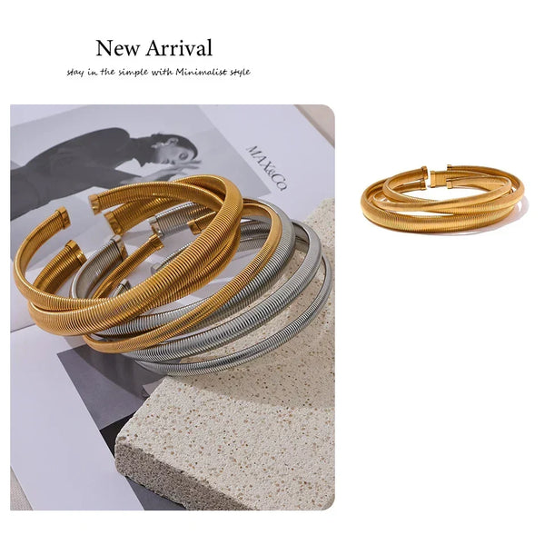 Eternal Elegance Thick Elastic Torque - TM & Co. Jewels