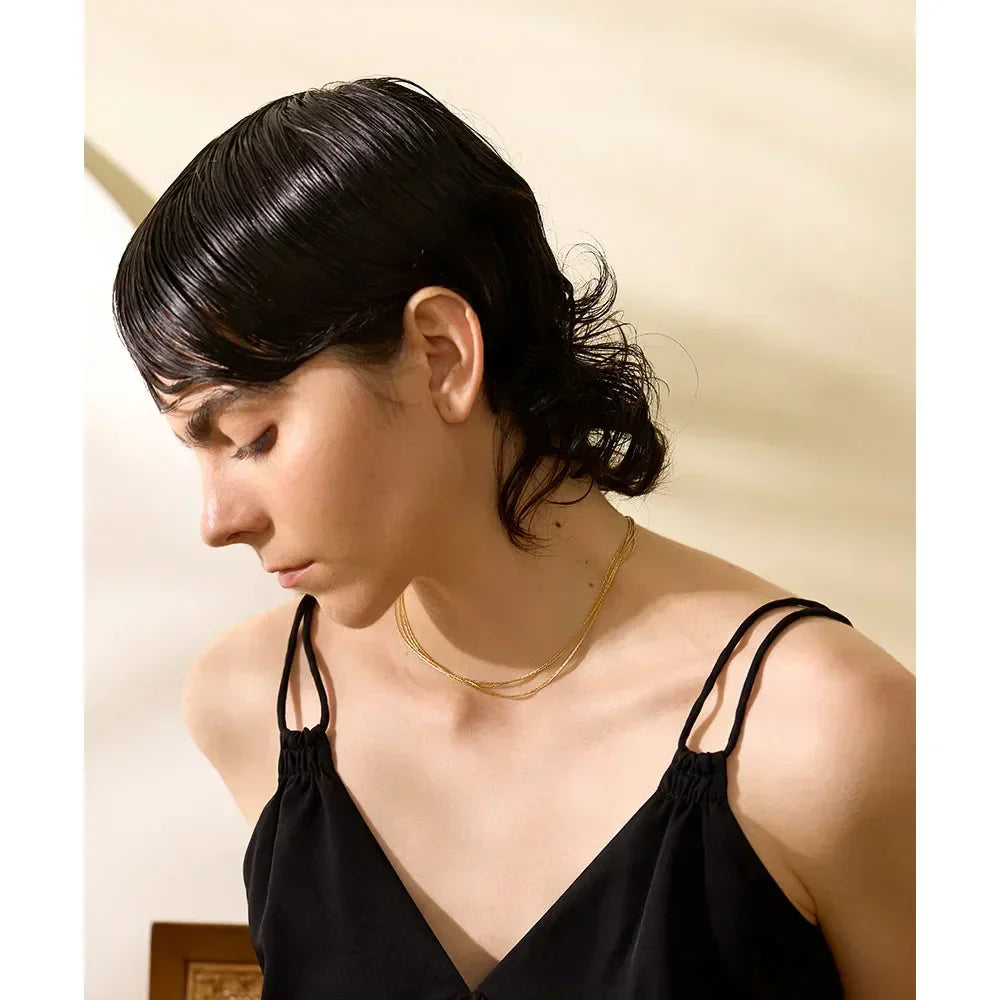 Golden Cascade Choker - TM & CO. JEWELS 