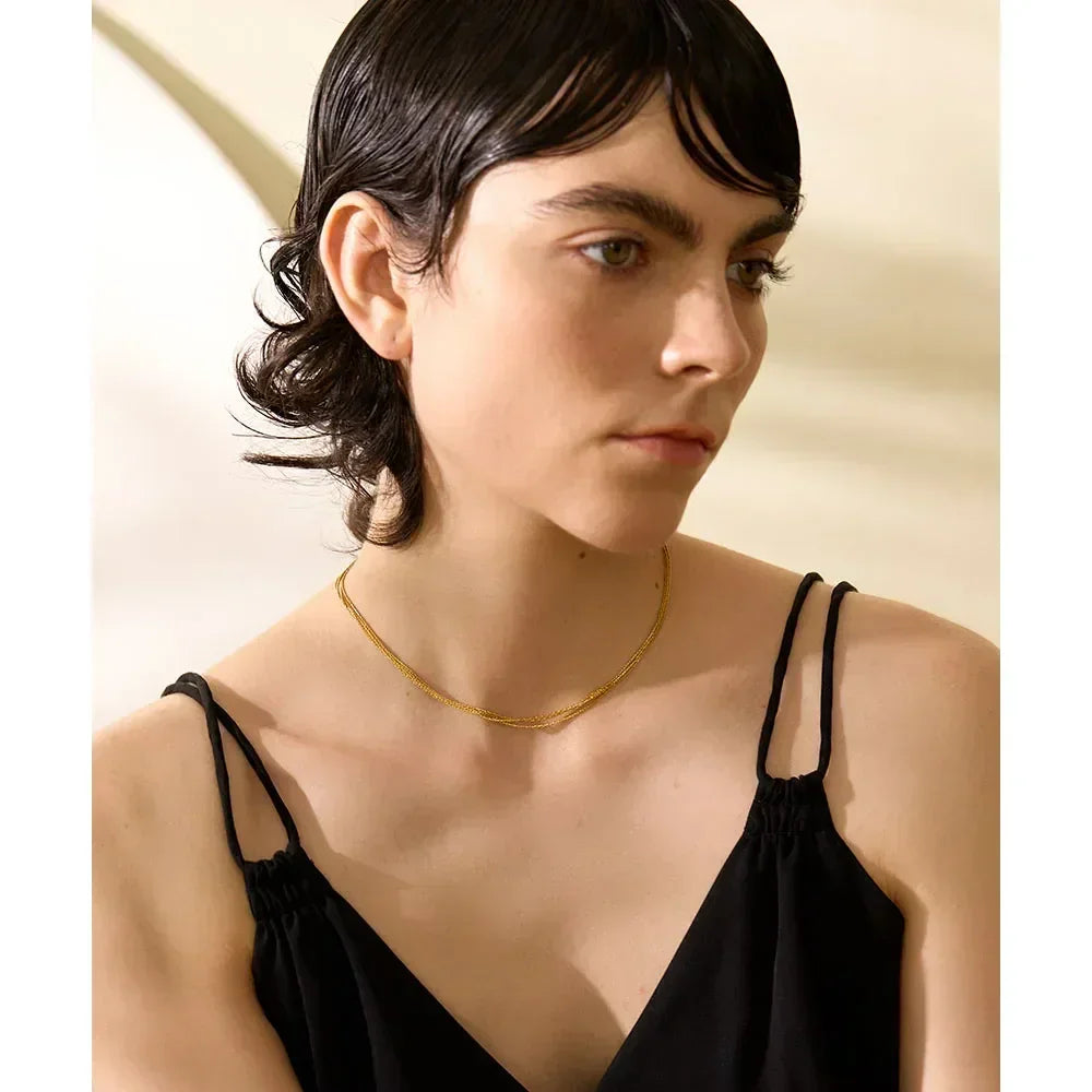 Golden Cascade Choker - TM & CO. JEWELS 