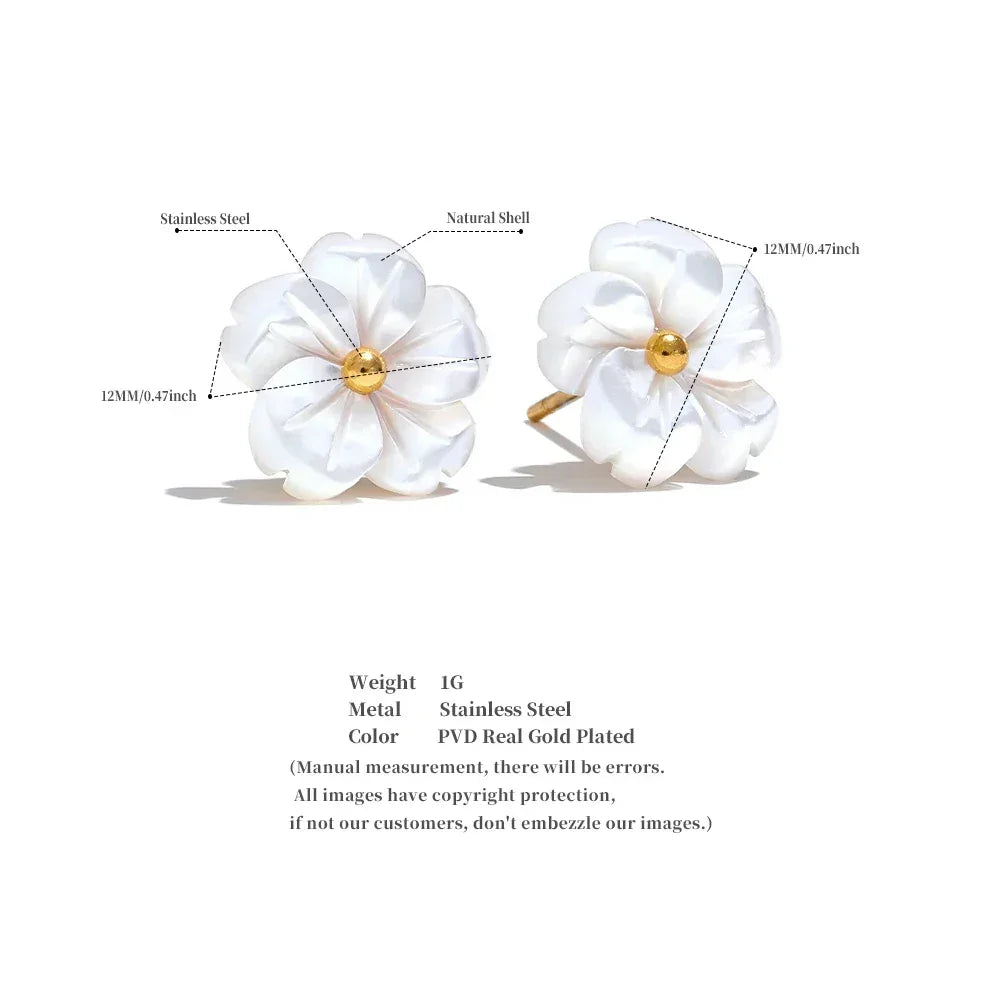 Shell Petal Earrings - TM & Co. Jewels