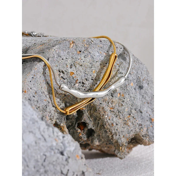 Golden Flow Necklace - TM & CO. JEWELS 