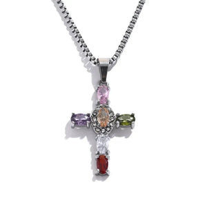 Halo Glow Cross Necklace - TM & CO. JEWELS 