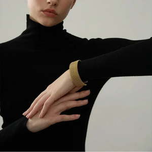 Aqua Flow Statement Steel Bangle - TM & CO. JEWELS 