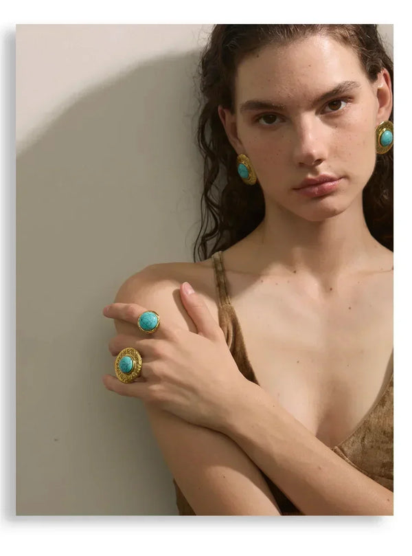 Turquoise Geometry Vintage Jewelry Set - TM & CO. JEWELS 