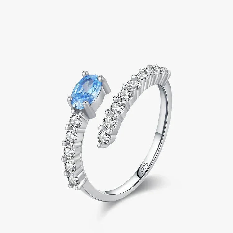 Azure Grace Open Ring - TM & Co. Jewels