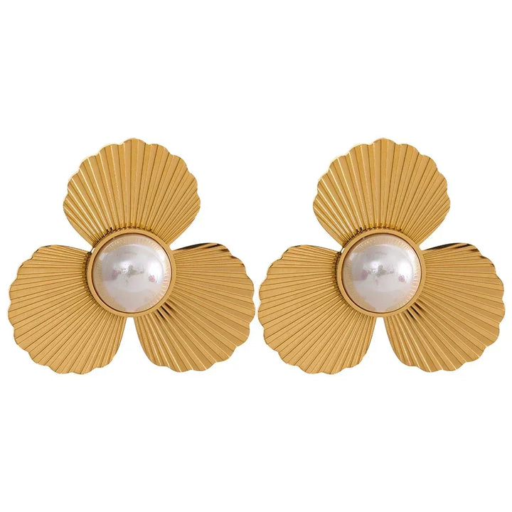 Boucles d'oreilles pétales de perles