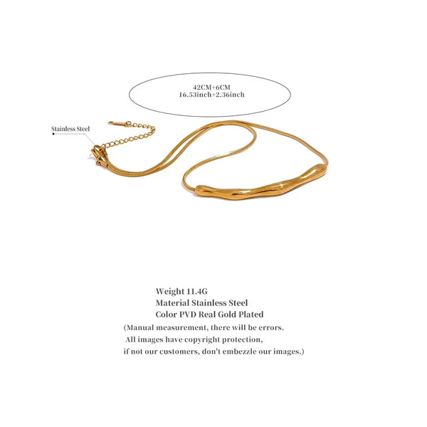 Golden Flow Necklace - TM & CO. JEWELS 