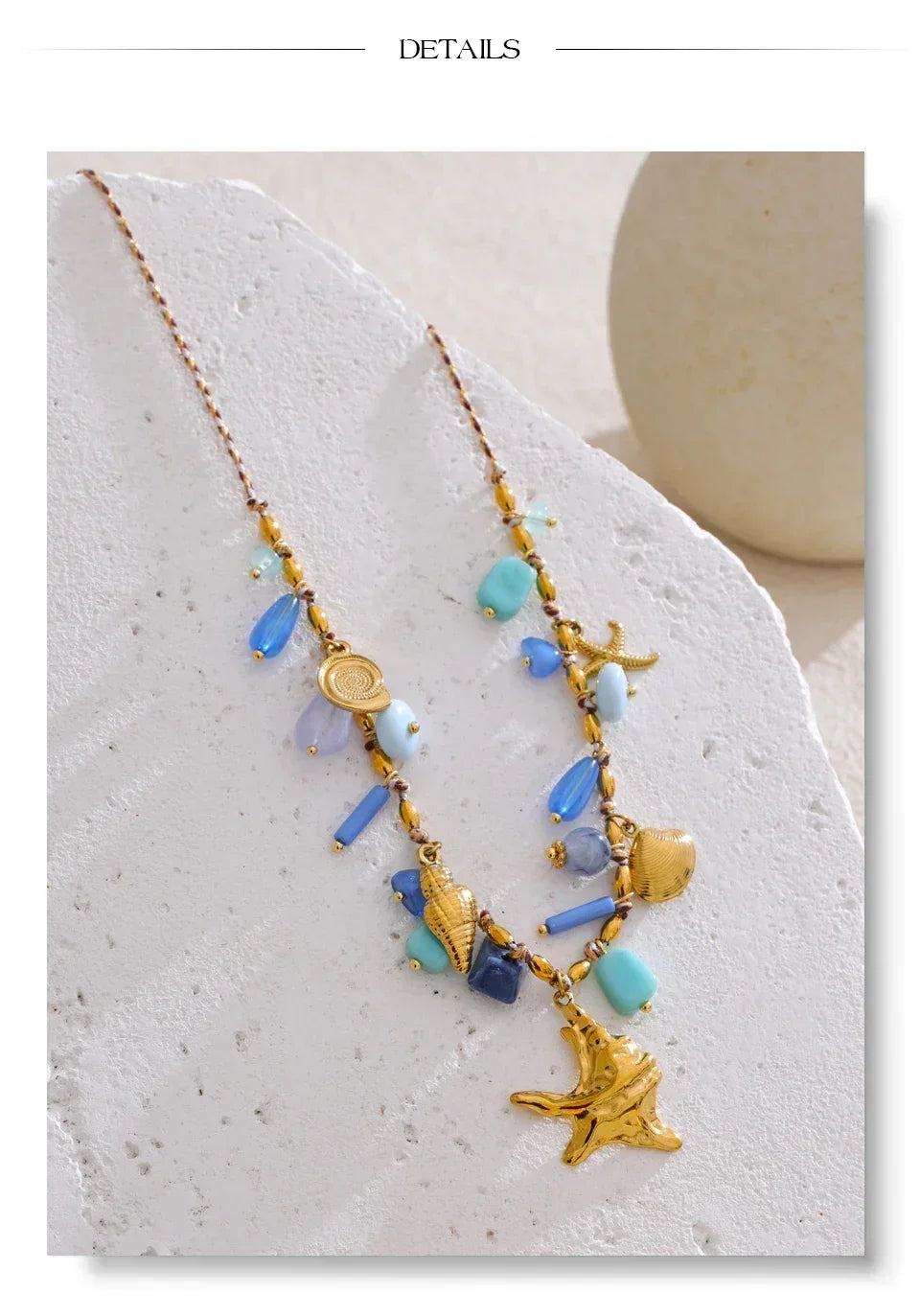 Starfish Kisses Charm Necklace - TM & CO. JEWELS 