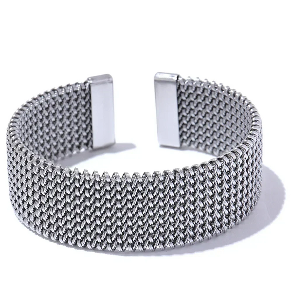 Aqua Flow Statement Steel Bangle - TM & CO. JEWELS 