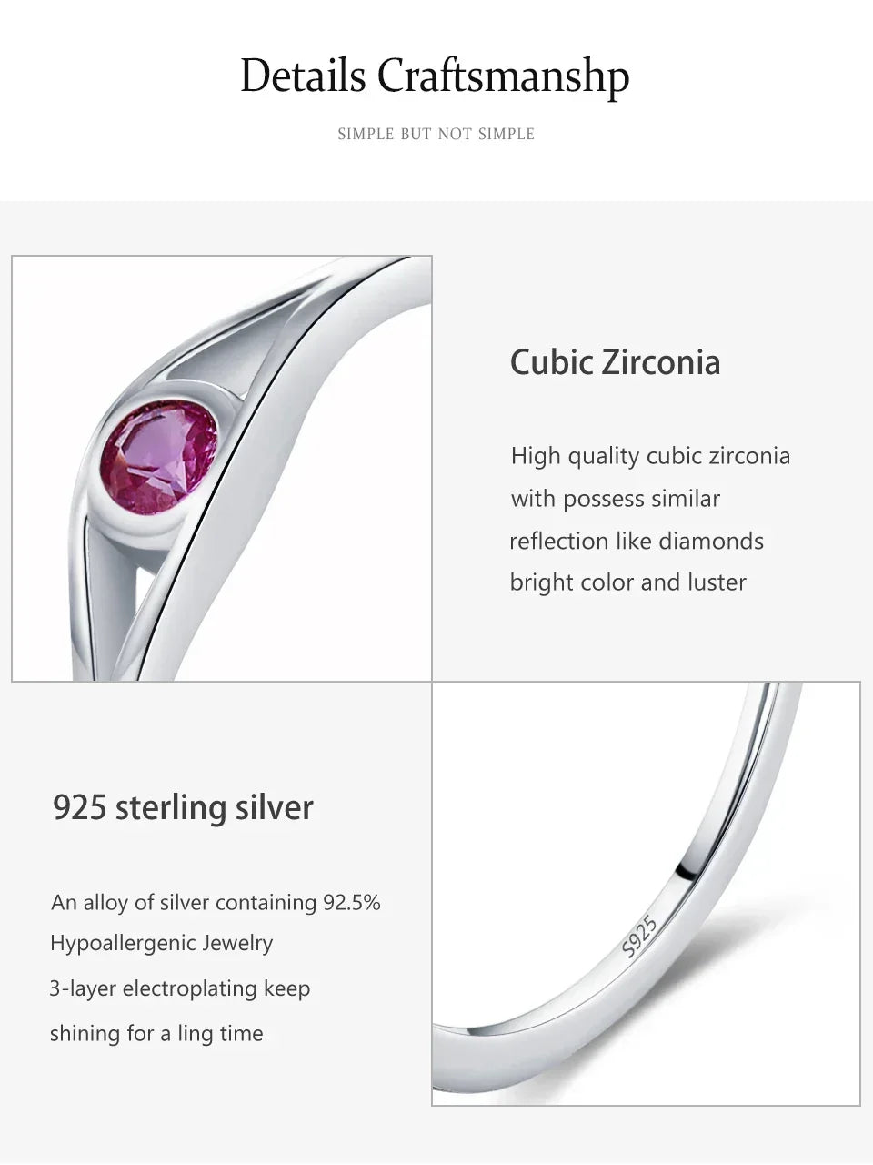 Ruby Bliss Silver Ring - TM & Co. Jewels