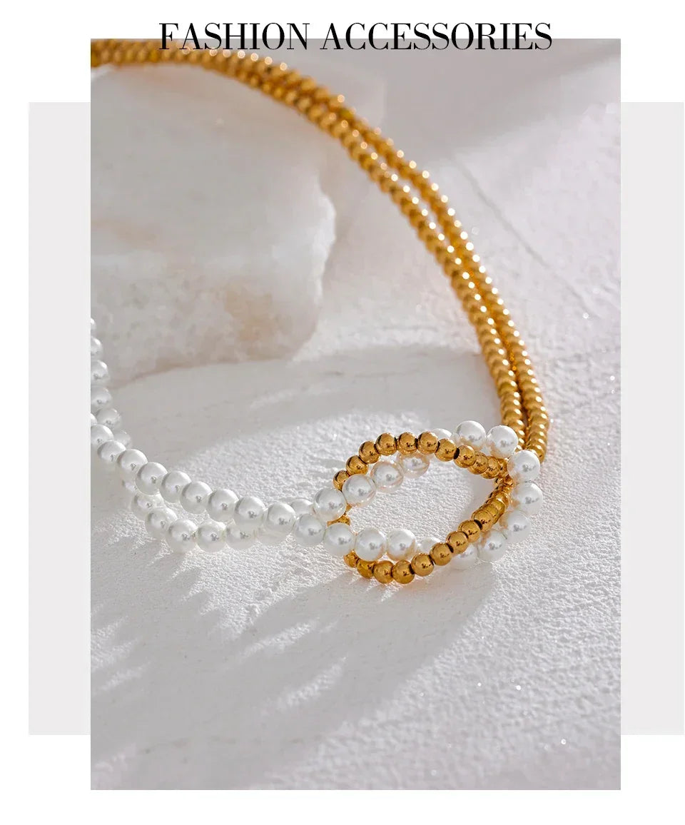 Aura Knot Pearl Choker - TM & CO. JEWELS 