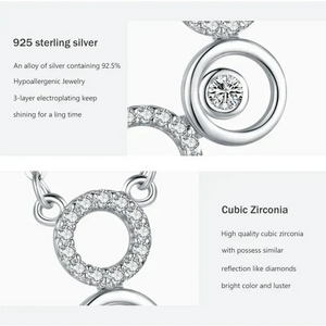 Shining CZ Bubble Pendant Necklace - TM & CO. JEWELS 