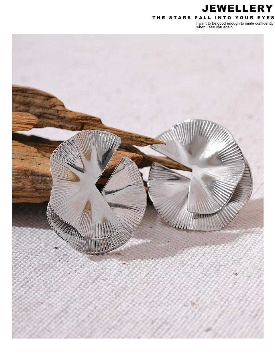 Golden Petal Statement Studs - TM & Co. Jewels