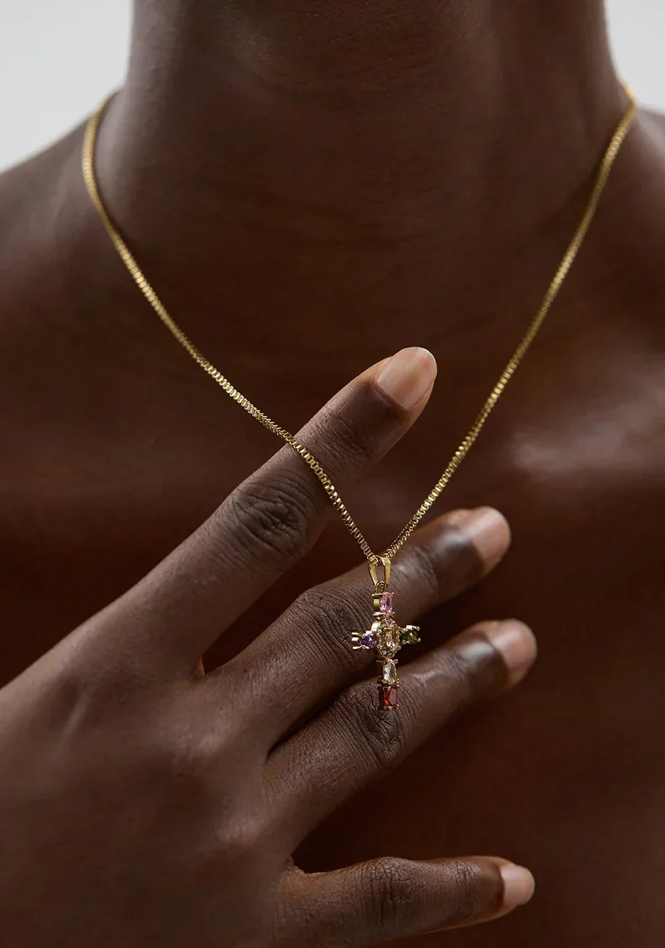 Halo Glow Cross Necklace - TM & CO. JEWELS 