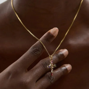 Halo Glow Cross Necklace - TM & CO. JEWELS 